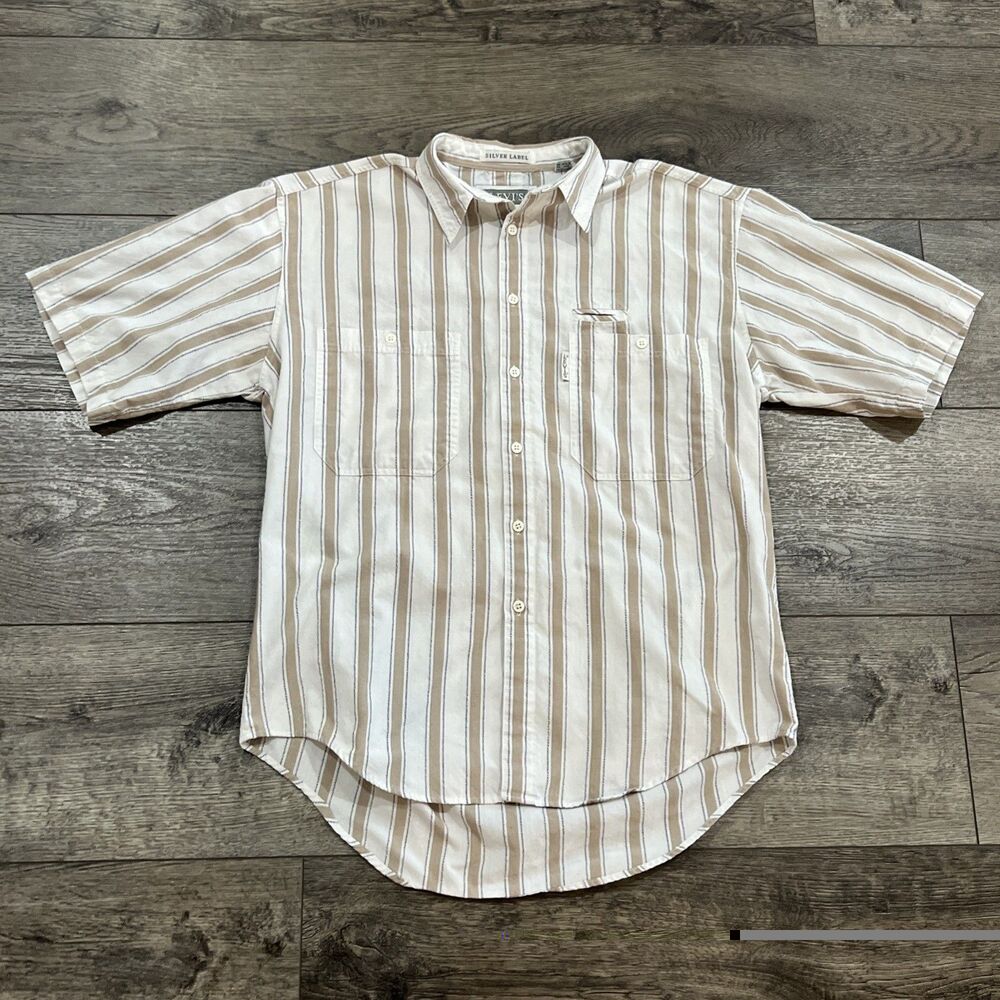 Vintage 70s LEvi’s Big E Striped Western Cowboy S/S Shirt Silver Label Korea Med
